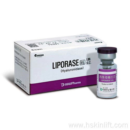 liporase hyaluronidase Dissolve hyaluronic acid Filler